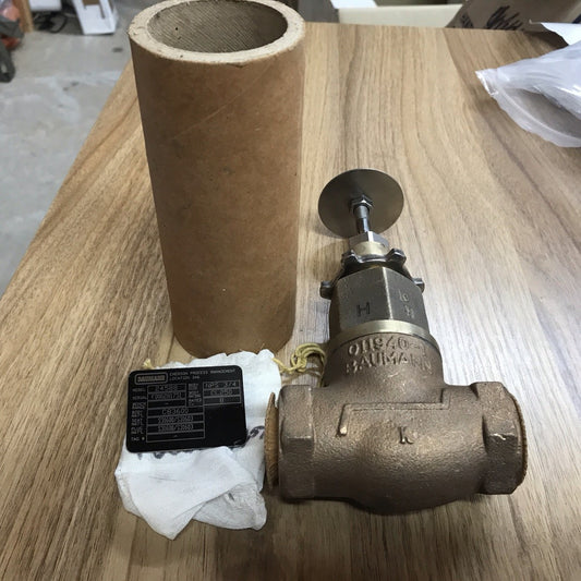 3/4” Fisher Baumann 24588 CL250 Bronze Threaded Control Valve Body CV4.0 NEW