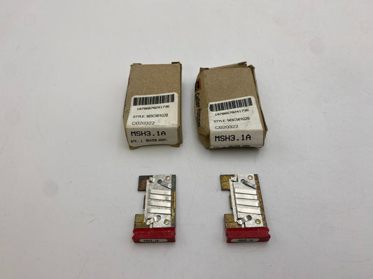 2Pc Cutler-Hammer MSH3.1A Heater Thermal Unit 3.1 Amp NOS 2 Pieces Red