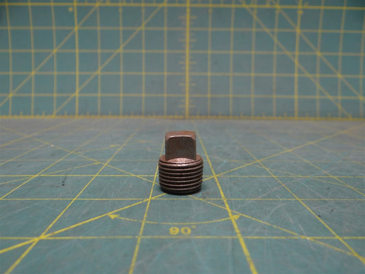 1/4" Threaded Pipe Fitting Plug Male Steel MNPT Tapered with 7/16" Square Head 