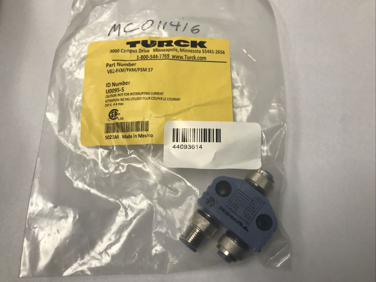 TURCK VB2-FKM/FKM/FSM 57 U0095-5 SPLITTER ADAPTER APPLIED MATERIALS 5021M