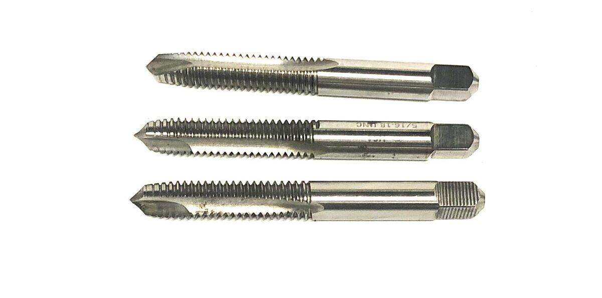 Cleveland 2 Flute HS GH3 UNC Spiral Point Tap 5/16-18 [Lot of 3] NOS
