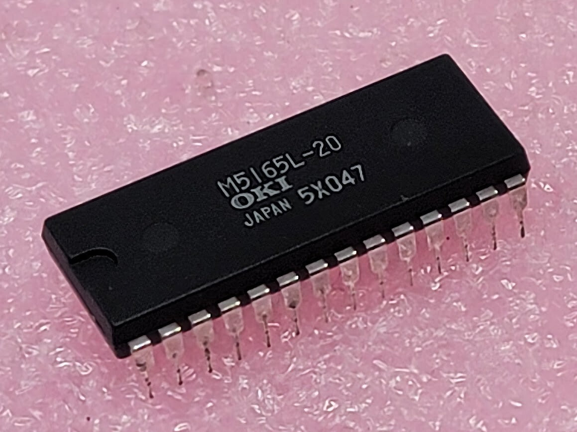 OKI - MSM5165L-20 - IC, Memory. SRAM 8K x 8 200ns, New.