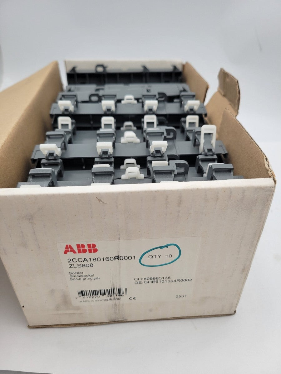 10PC Lot ABB Smissline ZLS808 8 Module Socket Base ZLS Series  144 Mm Long NOS