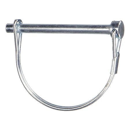 Zoro Select U39685.025.0175 Safety Pin, Tab Lock, 1/4 In Pin Dia, 2 In Shank