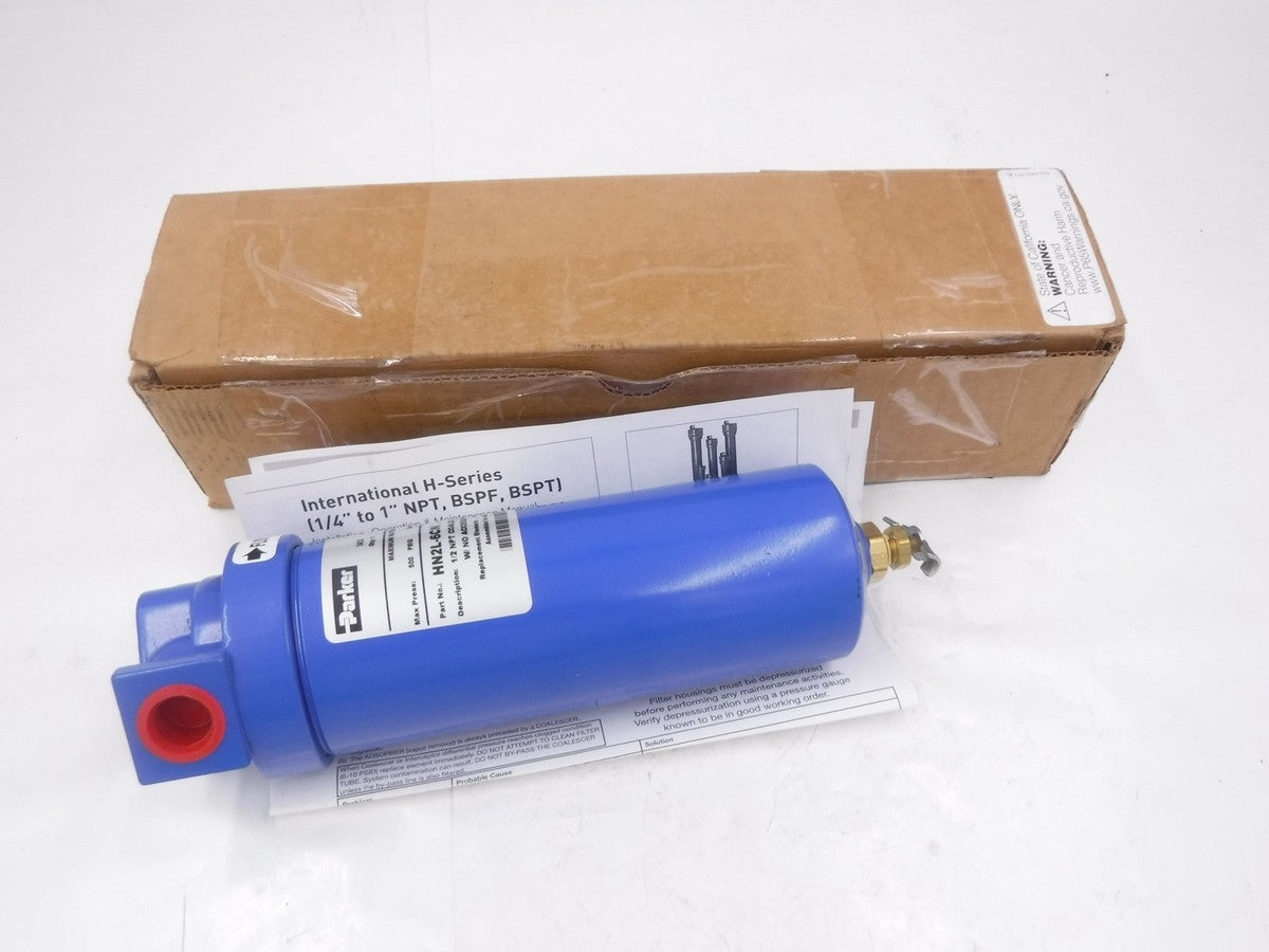 Parker 500PSI 1/2"FNPT H Series Aluminum Finite Pneumatic Filter HN2L-6CN