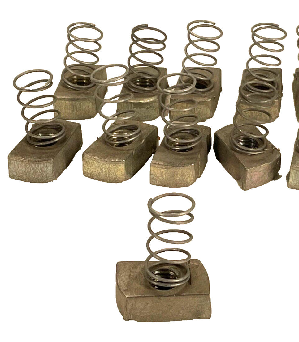 UNISTRUT P1010 Steel Spring Channel Nut 1/2"-13 Thread Size (Lot of 11)