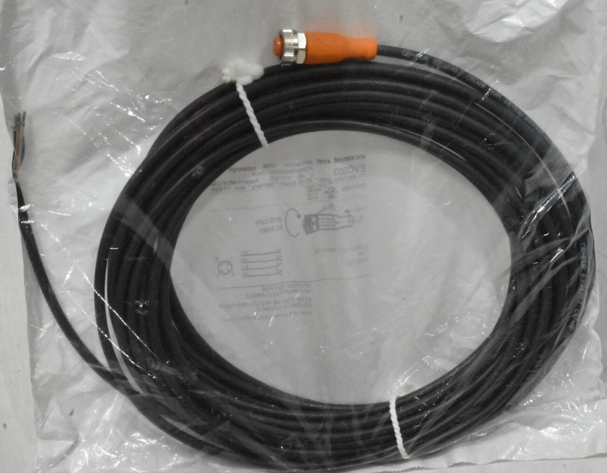 IFM Electronic EVC003 Female M12 Cordset 10m, 250V AC / 300V DC New