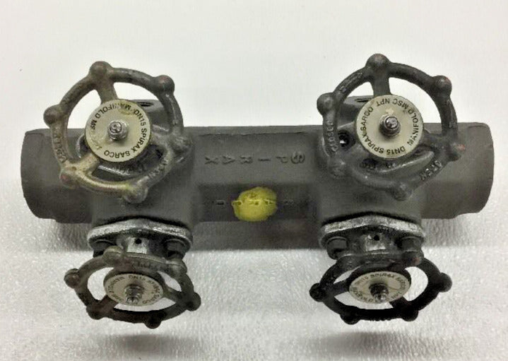 SPIRAX SARCO MSC-04 Manifold Valve 1-1/2" Socket Weld Ends, (4) 1/2" NPT Ports