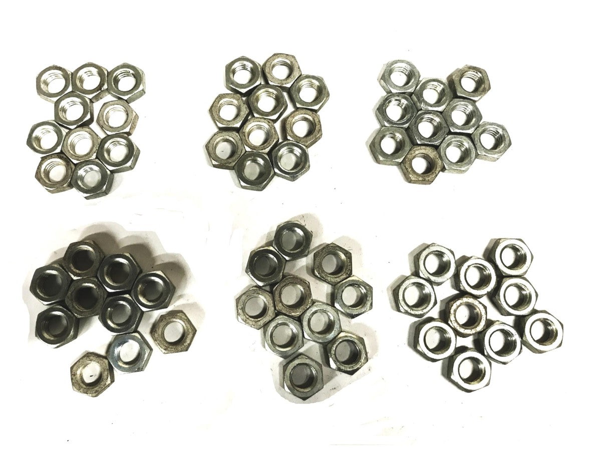 Unbranded 5/8-11 Steel Zinc Hex Jam Nuts Coarse Thread [Lot of 60] NOS