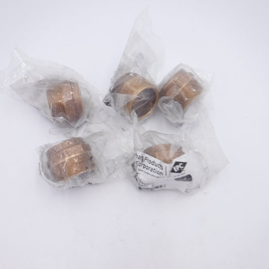 5 Pack Elkhart 1-1/2" Cast Brass Adapters 5804