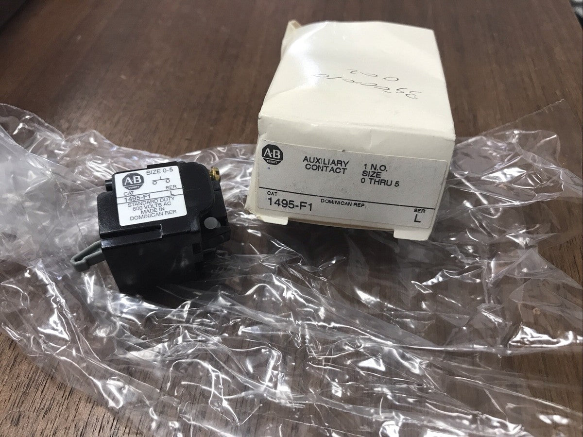 ALLEN BRADLEY 1495-F1 SERIES L AUXILIARY CONTACT SIZE 0-5 600 VOLTS