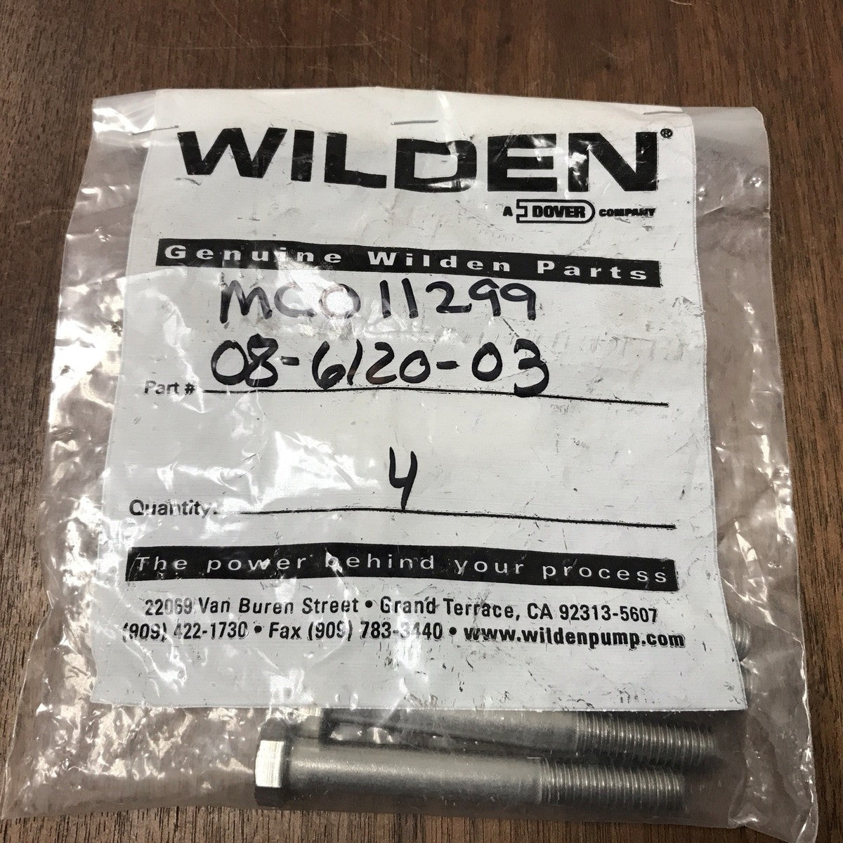 WILDEN 08-6120-03 Bolt Screw FOR PUMP (4PCS)