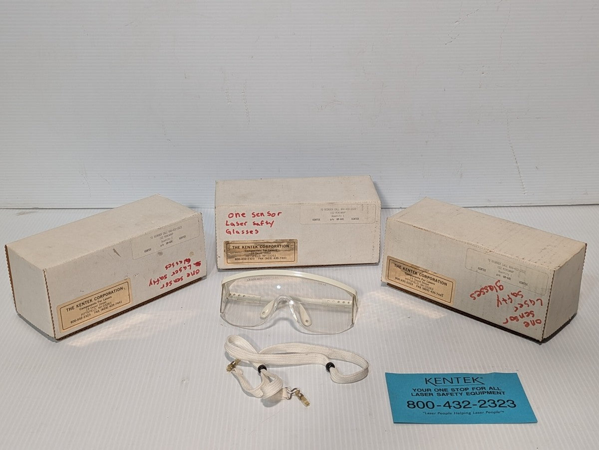 Kentek GM-60C laser safety glasses, CO2 laser, 5k-11knm OD 7, 190-360nm OD 9