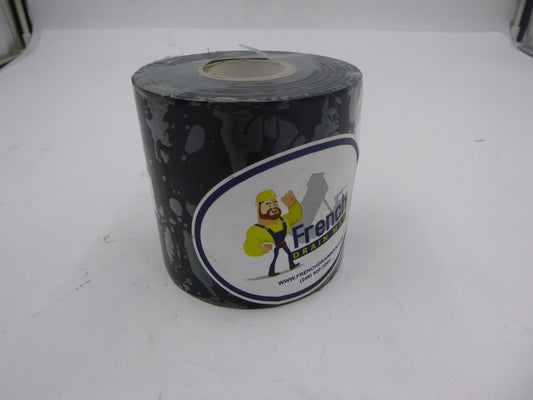 108' French Drain Man 200 Year Black PVC Tape 4" x 108'
