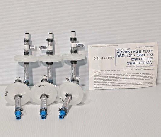 (6) Medivators MF01-0028 0.2µ Advantage Plus Endoscope Reprocessing Air Filters