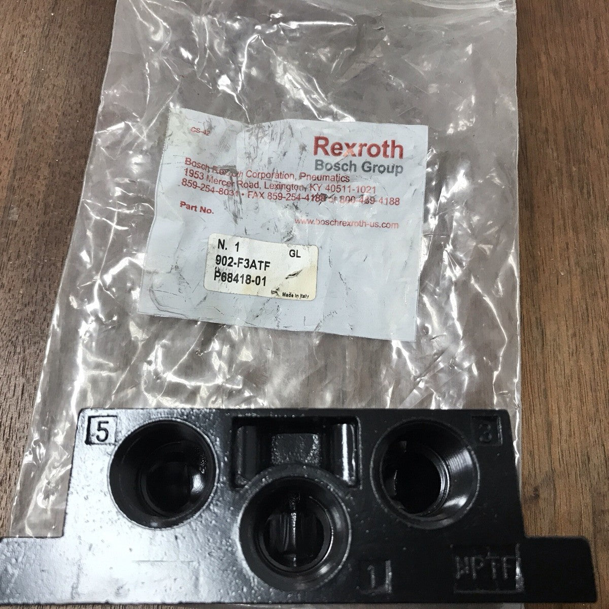 REXROTH 902-F3ATF MANIFOLD SUBBASE