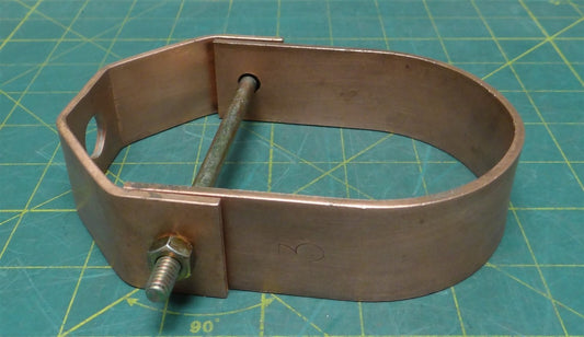 402 Clevis Hanger for 3" Tube Copper Plated Steel Light Duty 5" x 4" x 1.25"