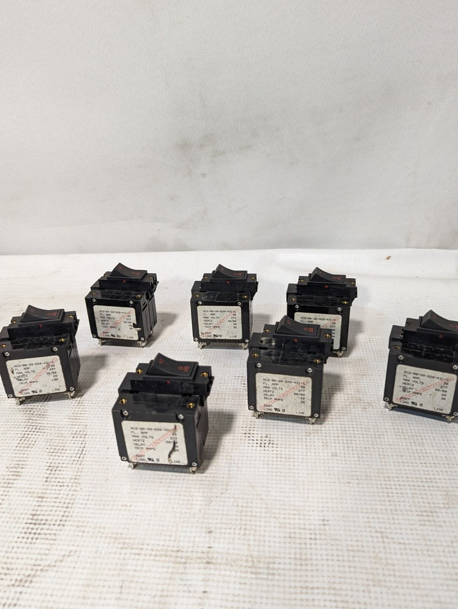 Carling AC2-B0-20-620-431-C Circuit Breaker Switch, 20A, 277V