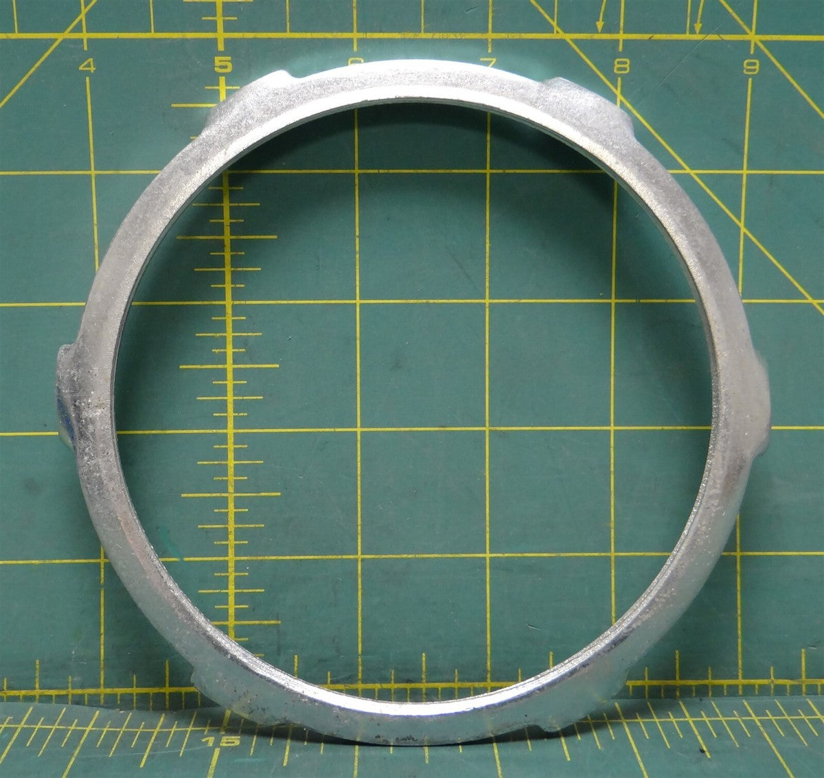 5" OD x 4-1/2" ID x 1/4" H Height Conduit Rigid/EMT Locknut Zinc Plated Steel