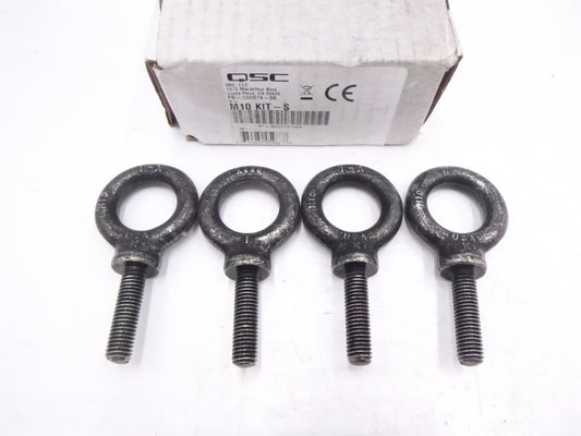 4 Pack QSC M10 KIT-S Steel Eyebolt Kit for Suspending Subwoofers M10x1.5
