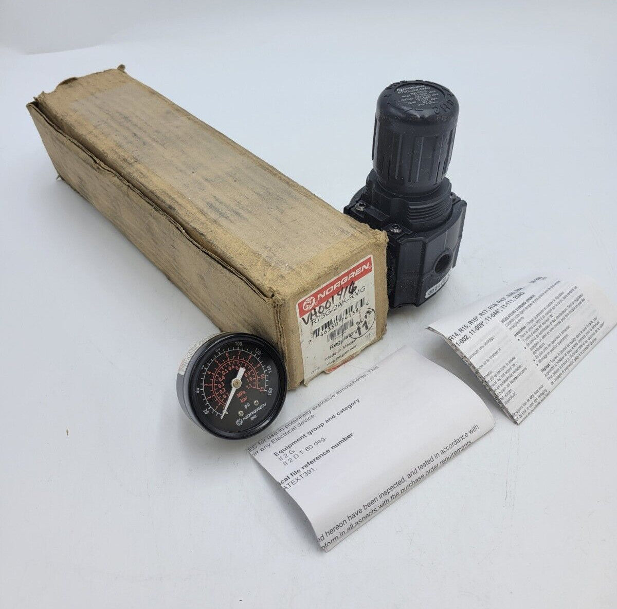 Norgren R73G-2AK-RMG Regulator Inlet 300 PSIG 21 Bar Outlet 150 PSIG 10.3 Bar