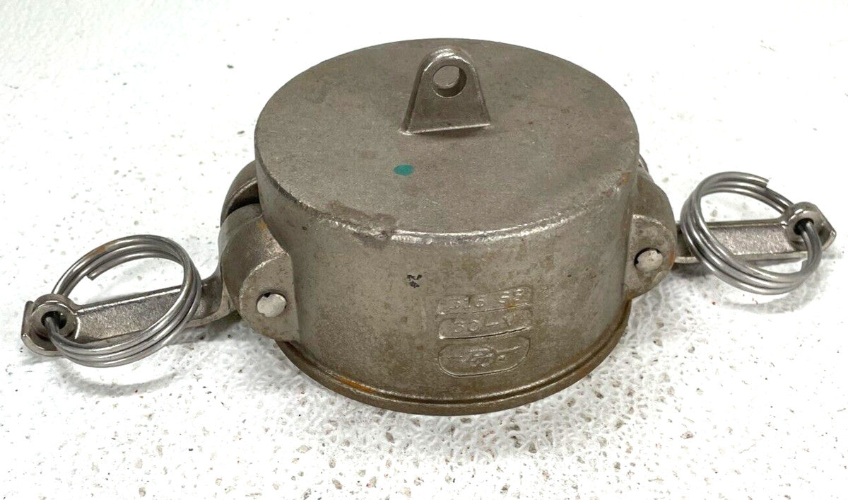 PT 1401130 30-V 3" Dust Cap Cam & Groove 316 Stainless Steel