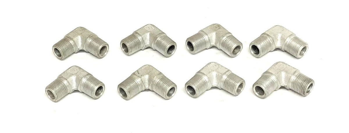 Parker 90 Degree Male 18TPI Elbow Fitting 3/8 Inch [Lot of 8] NOS