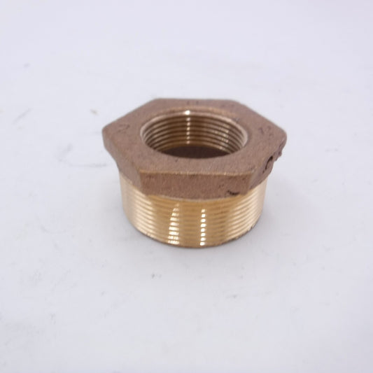 2" x 1-1/4" MNPT x FNPT Brass Reducing Hex Head Bushing