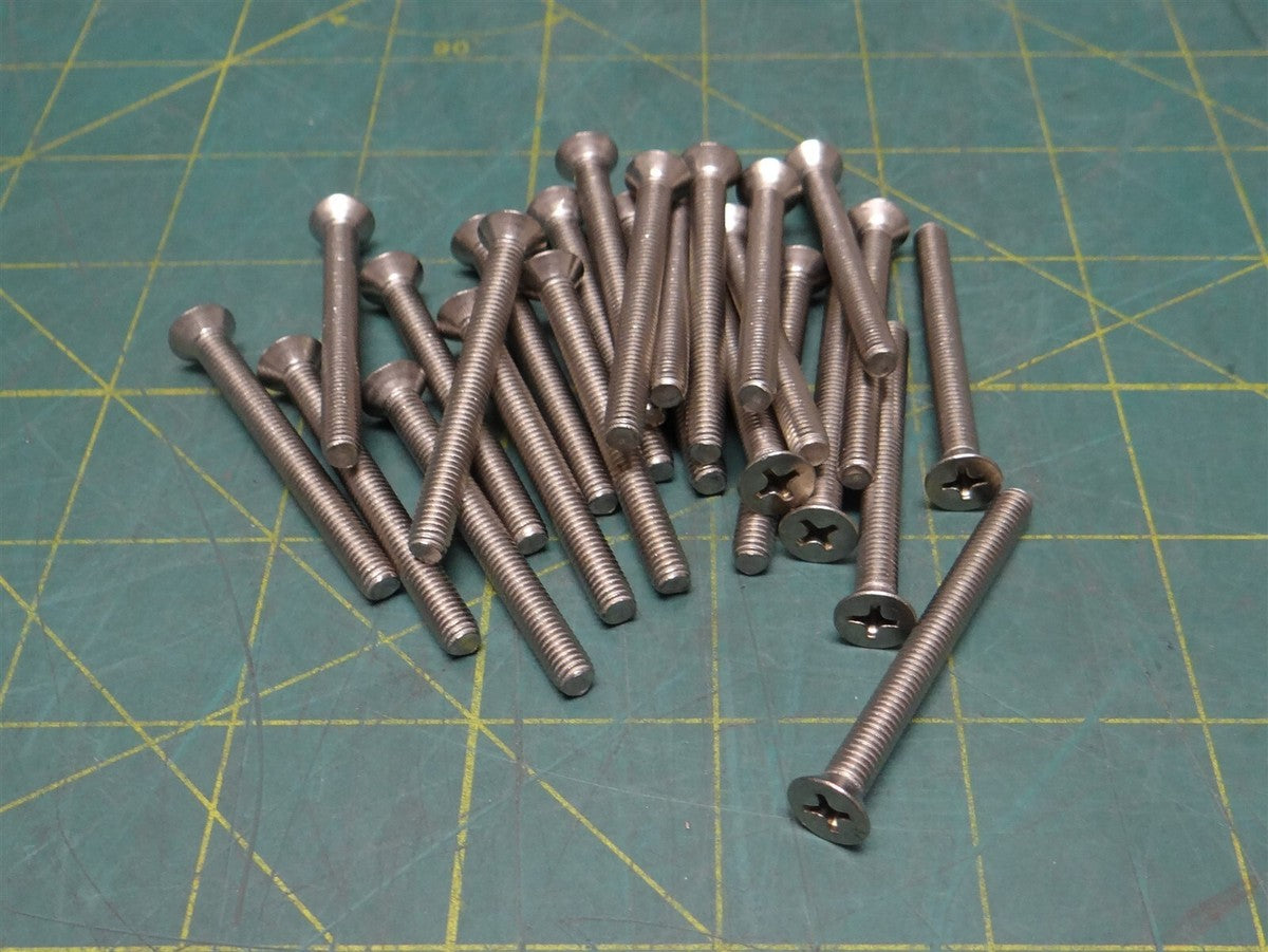 (25) 10-32 x 2" Length Passivated 316 Stainless Steel Phillips Flat Head Screw