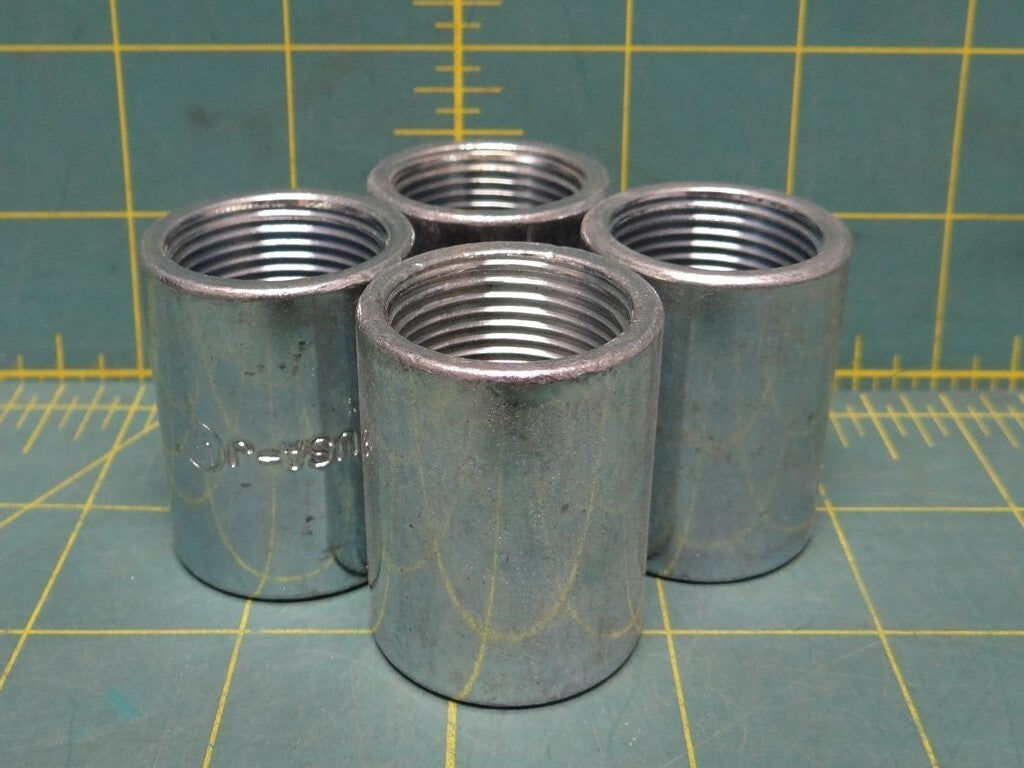 (4) ECUSA-J CONDUIT COUPLING, 1/2" NPT, THREADED