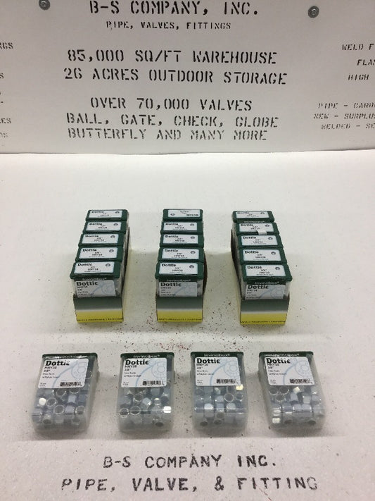 3/8-16 Zinc Plated Nylock Hex Nuts With Nylon Insert (50 Pcs) Dottie HNY38