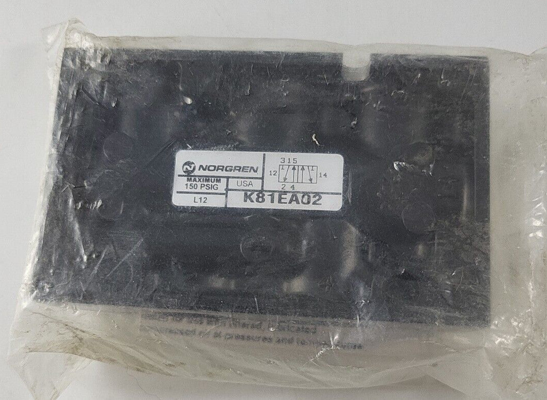 5/3 Locking Solenoid Actuated 3/8" NPT Ported Valve Norgren K81EA02