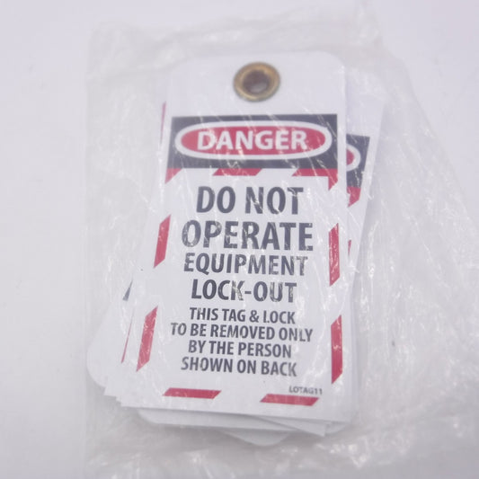10 Pack DO NOT OPERATE Lock-Out Tags LOTAG11