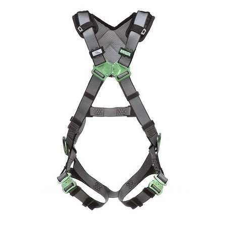 Msa Safety 10194873 V-Fit Full Body Harness, M, 400 Lb., Quick-Connect Chest/