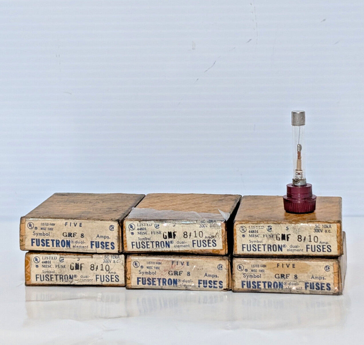 Lot of 6: Fusetron GRF8, GMF8/10 Dual Element Fuses