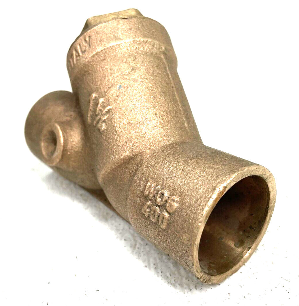 Bronze Y Strainer 1-1/4" Solder Joint 125-SWP 400-WOG w/ 20-Mesh SS Screen