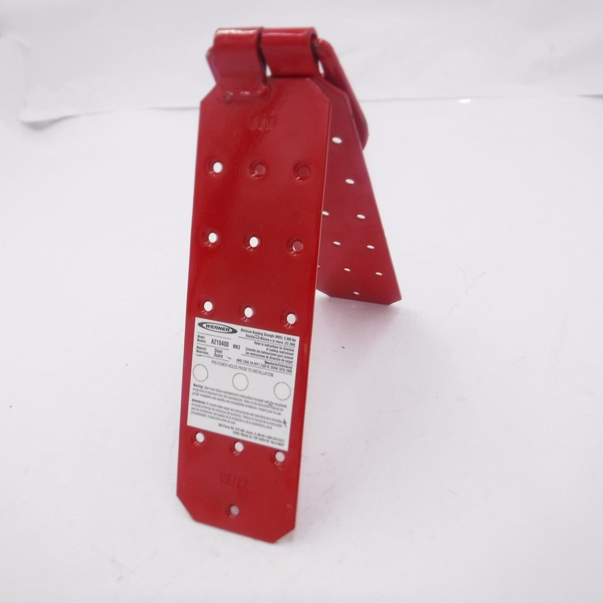 Werner Red Plated Steel Temporary D-Ring Fall Protection Roof Anchor A ...