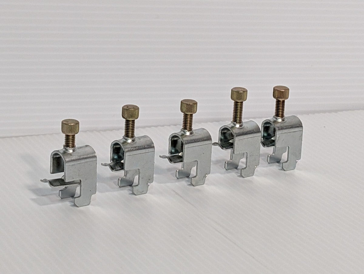 Lot of 5 FANUC A99L-0035-0001 Grounding Cable Clamps Brass and Steel