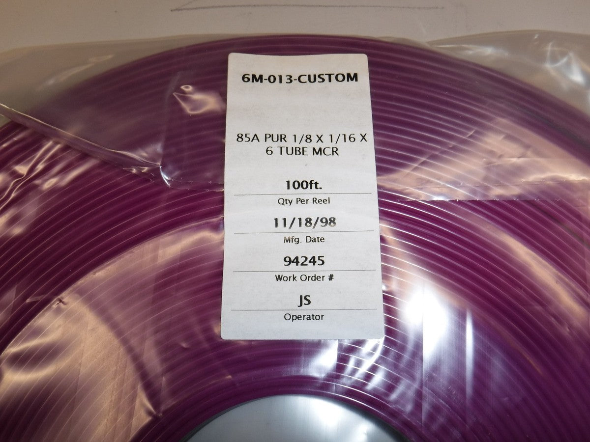 Freelin-Wade 6M-013  Multi Color Ribbon Tubing 85A 1/8 x 1/16 x 6 Tube MCR 100ft