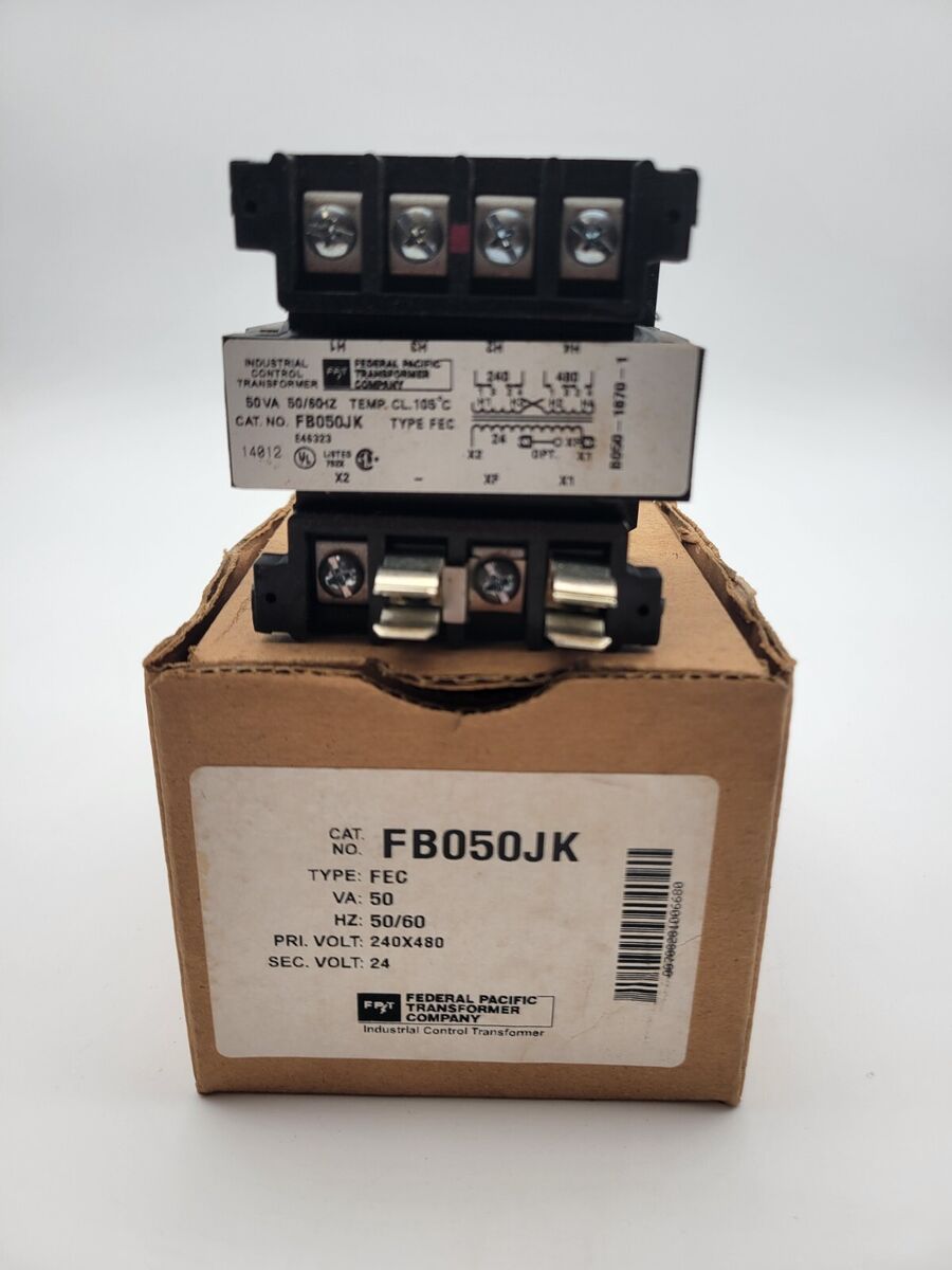 Federal Pacific FB50JK B050-1870-1 Industrial Control Transformer 50 VA 240x480