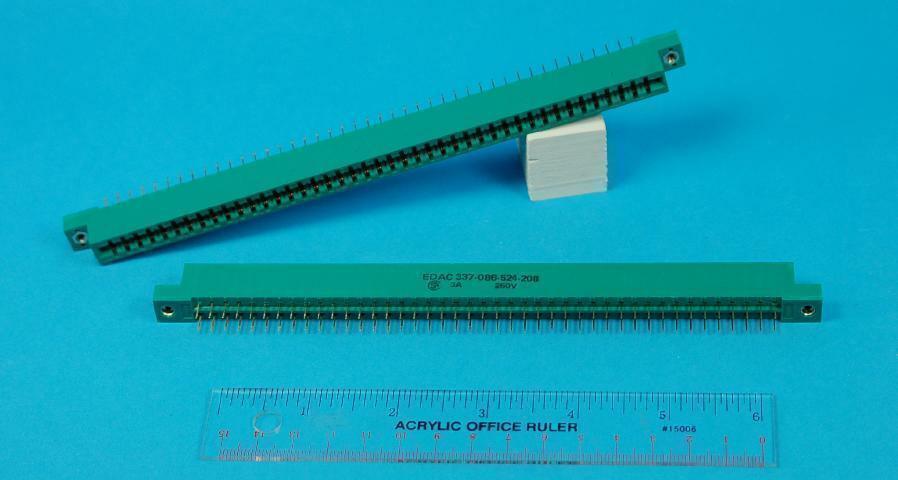 Lot of 2  EDAC - 337-086-524-208 - Connector, PCB Edge. 43 Position / 86 Pin.