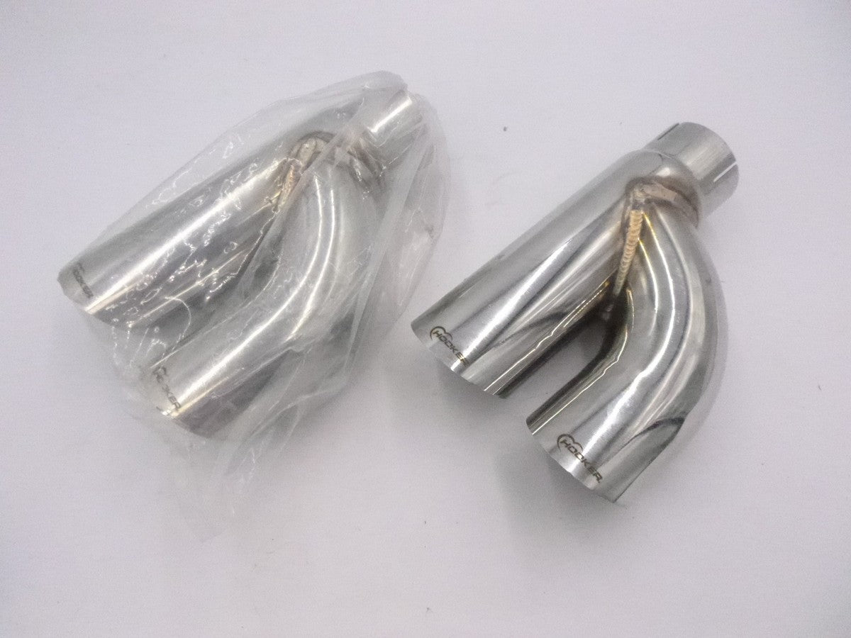 2 Pack Hooker Exhaust Splitter Tips 2-1/2" Polished