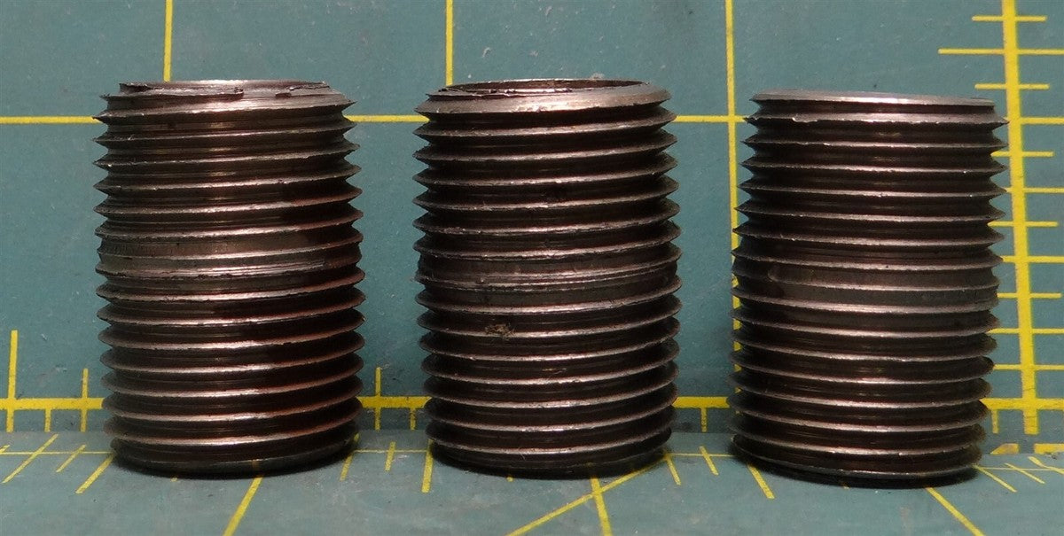 (3) 1/2" x 1-1/8" L All Threaded Steel Pipe Nipple, Fitting, Connector 