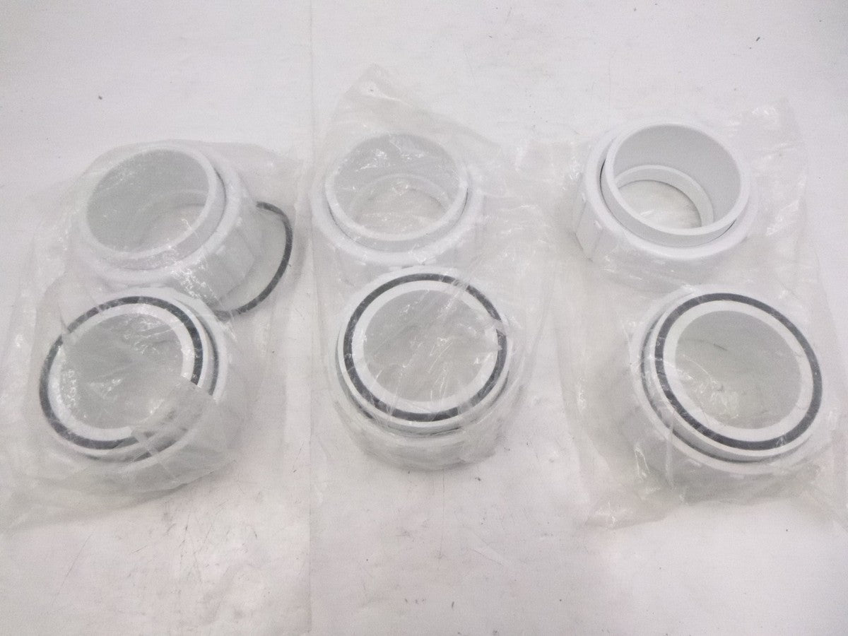 6 Pack 2" Female Buttress Thread x 2" Slip Socket Pump Union BX9908 w/ O-Ring