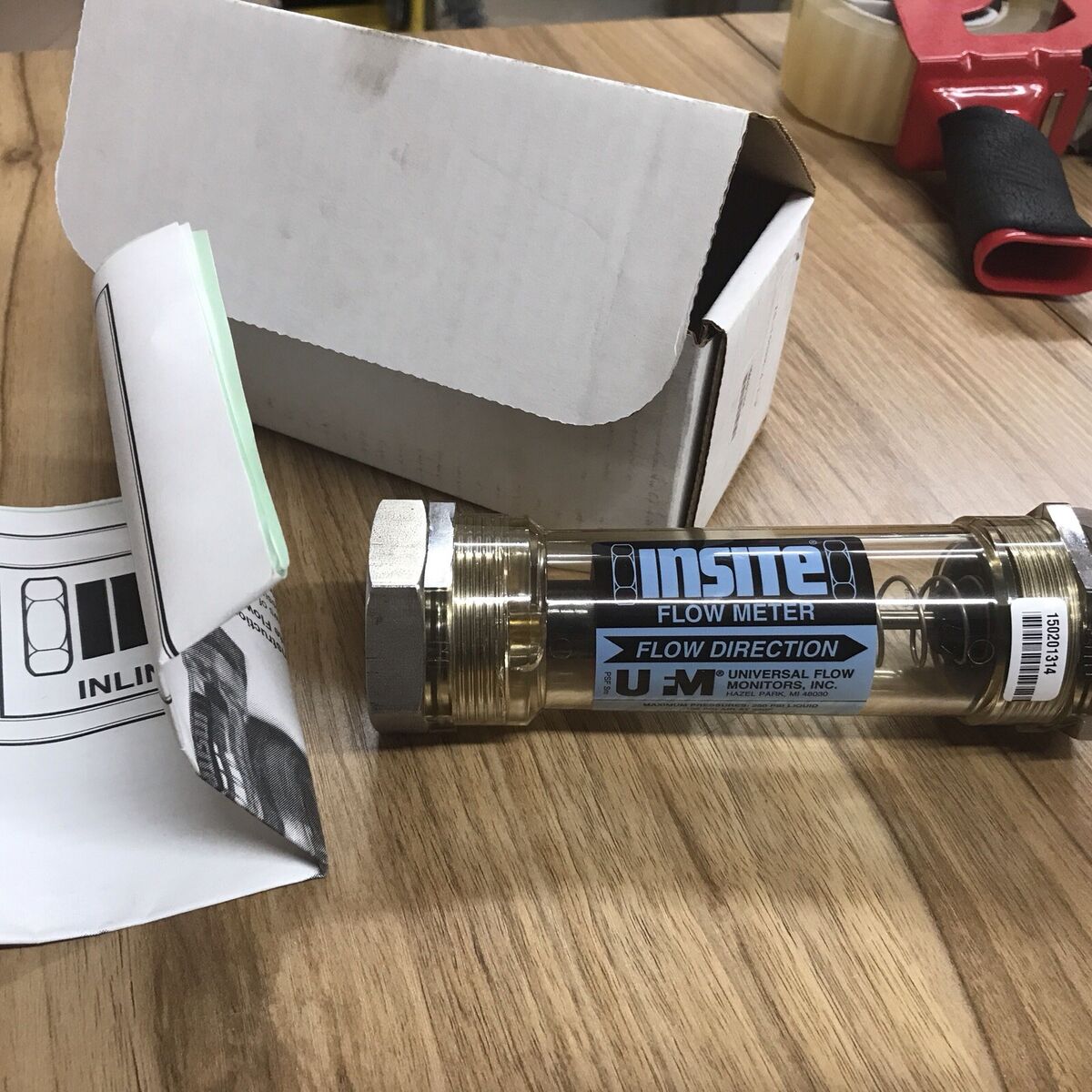 Universal Flow Monitors IS-15GPM-4-I-F Insite Flow Meter GPM Water