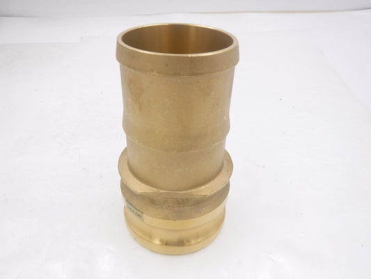 3"Male Brass Type E Cam & Groove Camlock To Hose Shank Adapter CAM-30-E-BR