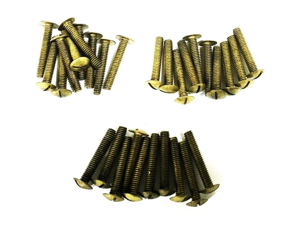 Unbranded 3/16-12 x 1-1/4 inch Brass Truss Head Machine Screw [Lot of 25] NOS