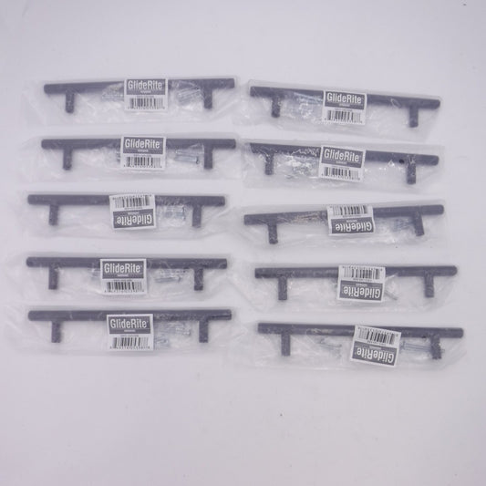10 Pack GlideRite 8-5/8" Matte Black Steel Bar Pulls 5003-160-MB