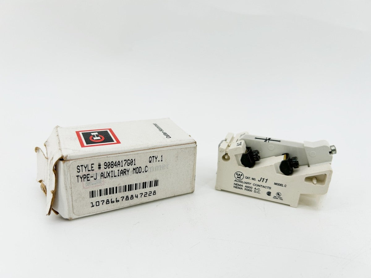 New Cutler Hammer J11 Auxiliary Contact NMA A600 AC R300 DC 9084A17G01