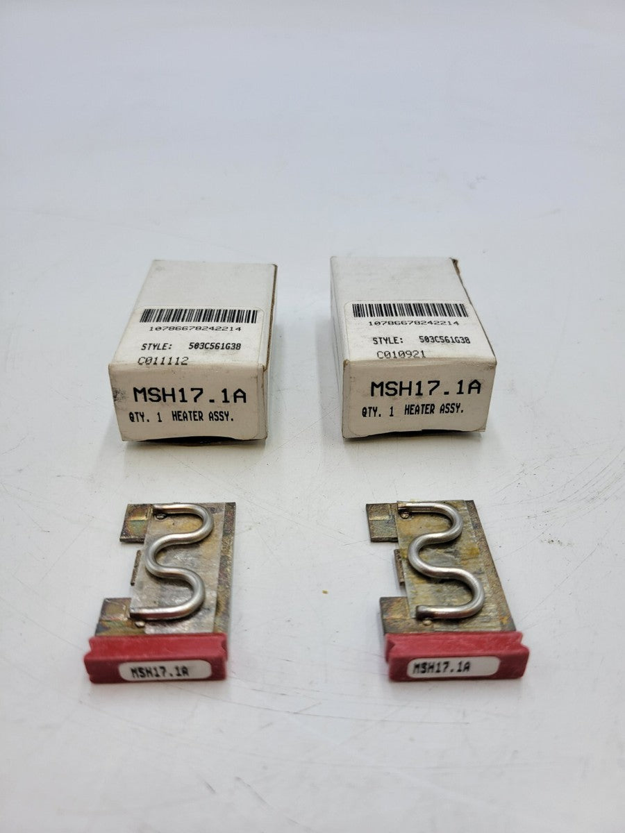 2Pc Cutler-Hammer MSH17.1A Thermal Overload Relay Heater 17.1 Amp NOS 2 Pieces